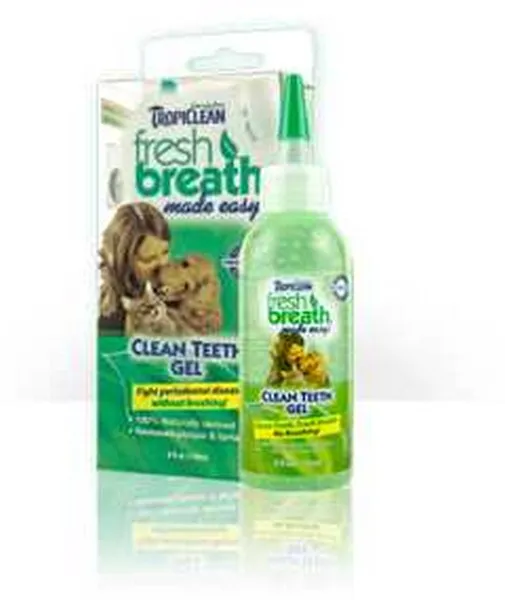 4 oz. Tropiclean Fresh Breath No Brushing Clean Teeth Oral Care Gel For Dogs - Health/First Aid